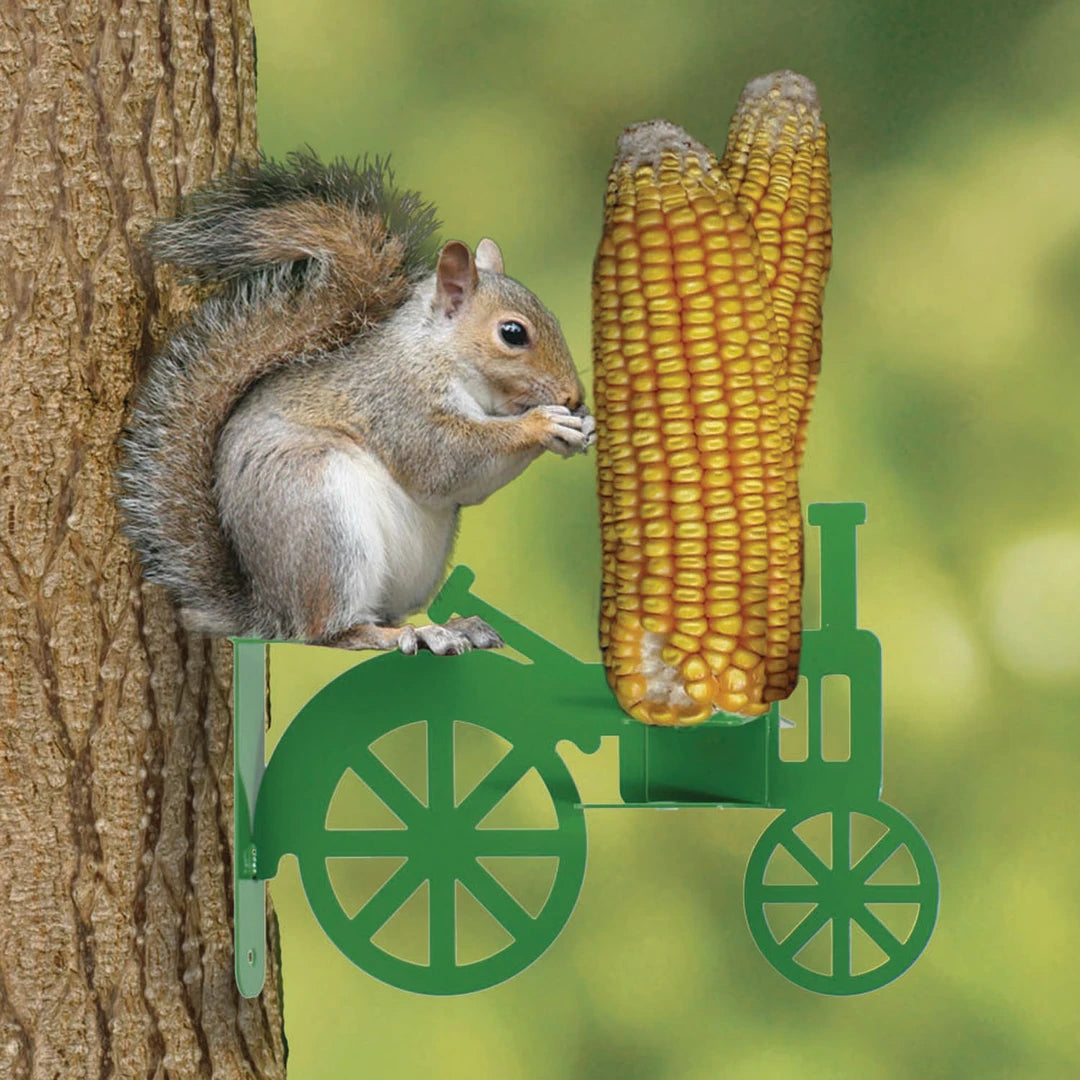 Audubon Tractor Squirrel Distractor Cob Corn Feeder (Green)