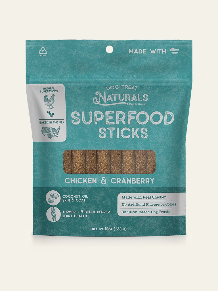 Dog Treat Naturals Superfood Chicken Cranberry: 10 oz