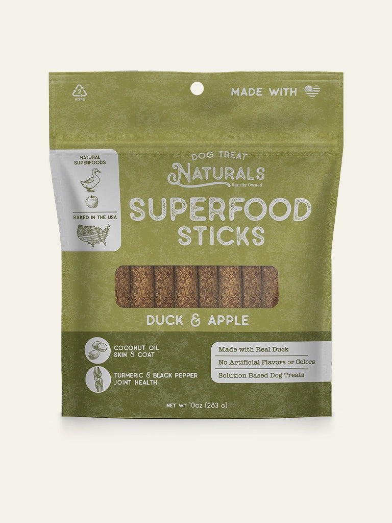 Dog Treat Naturals Superfood Duck Apple: 10 oz