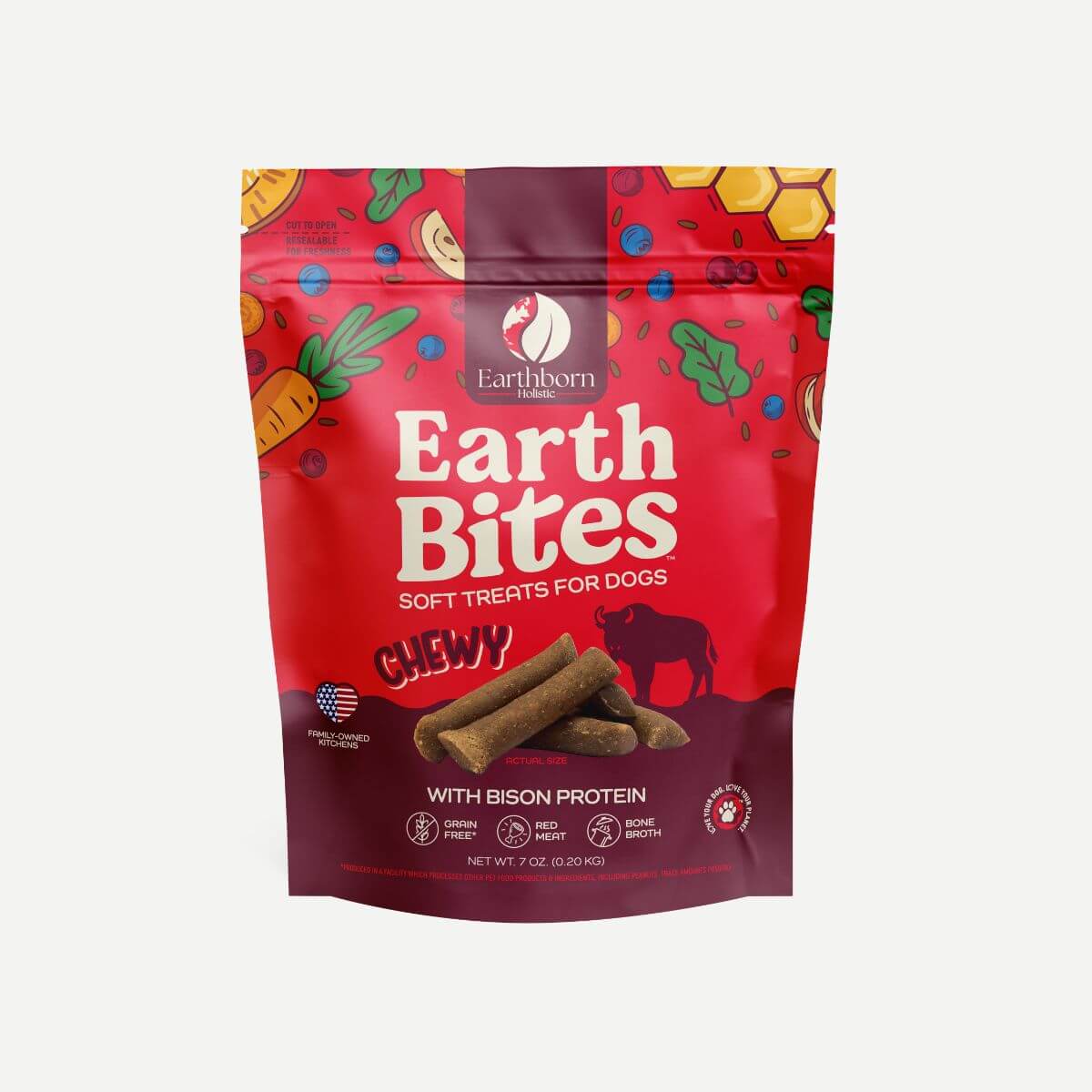 Earthborn Grain Free EarthBites Bison: 10 oz