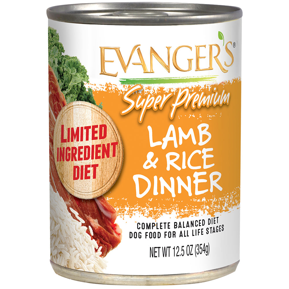 Evangers Super Premium Lamb & Rice Canned Dog Food: 12.5 oz