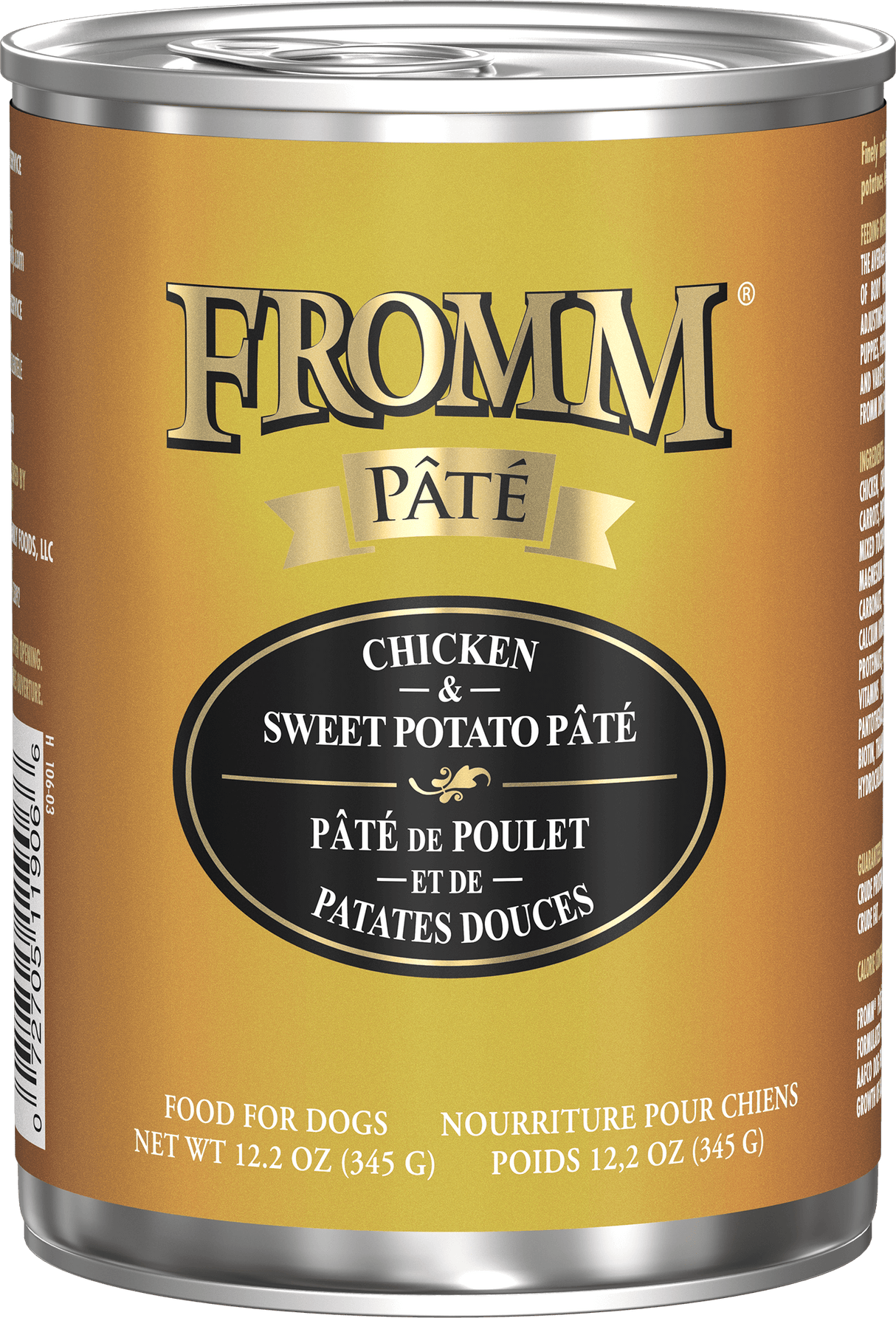 Fromm Dog Pate GF Chicken & Sweet Potato 12.2 oz Can