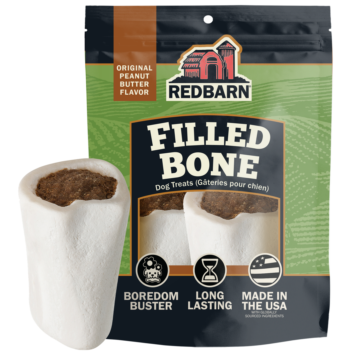 Red Barn Peanut Butter Filled Bone Dog Treat