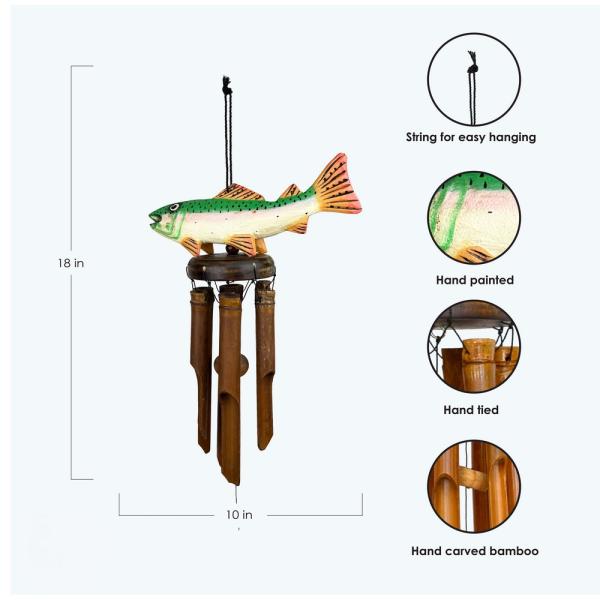 Songbird Essentials Bamboo Trout Wind Chime