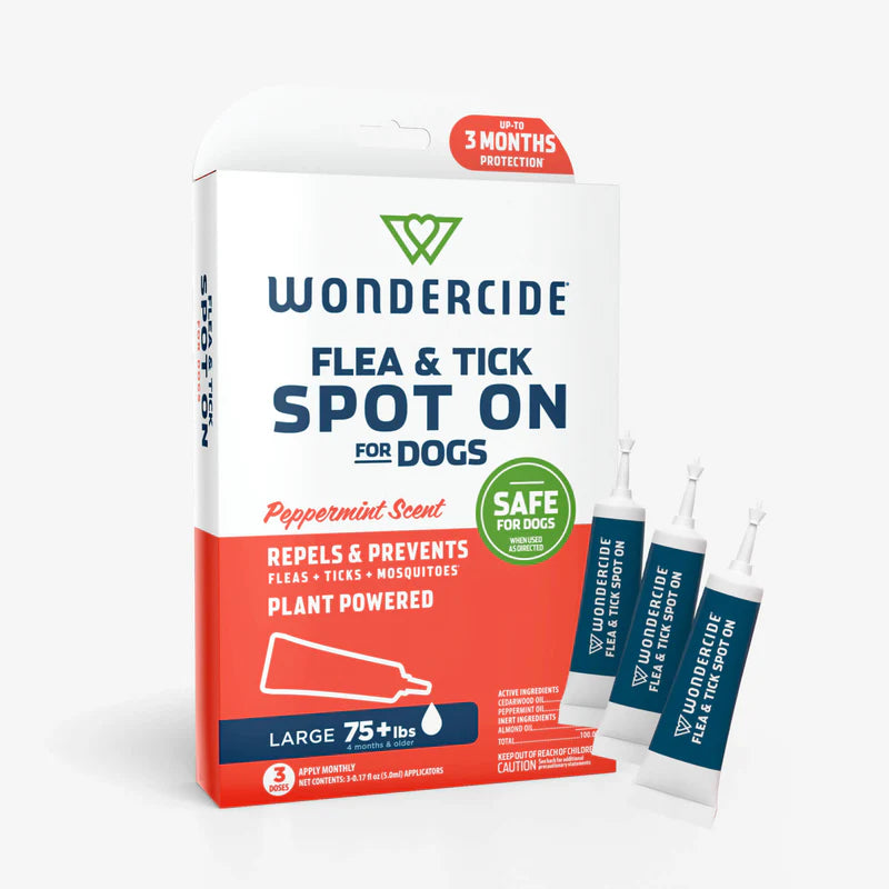 Wondercide Flea & Tick Dog Spot On Flea and Tick Repellent: 3 Month Large Dog