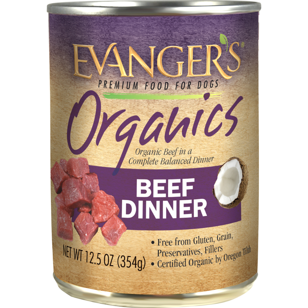 Evanger's Organomic Lamb Beef Canned Dog Food: 12.5oz