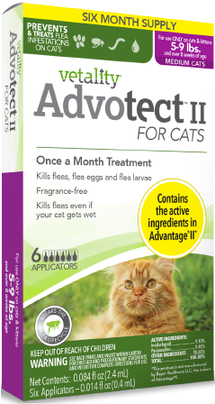 advotect II flea and tick for cats 5-9 lbs 6 pk