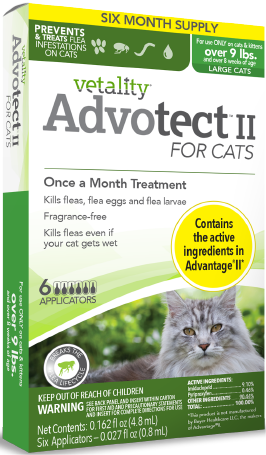 advotect II flea and tick cat 9+ lbs 6 pk
