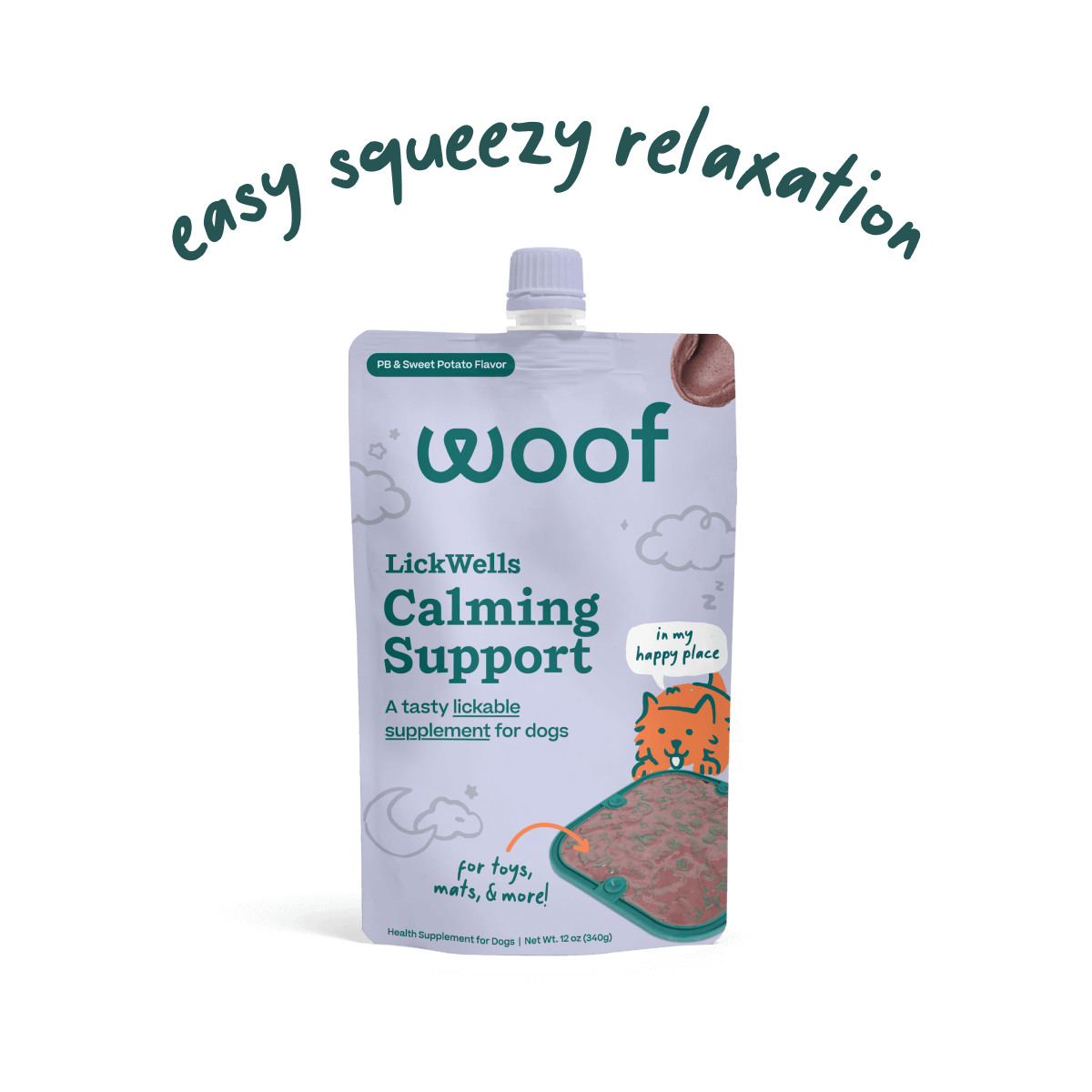 Woof LickWells Calming Support Dog Supplement 12 oz