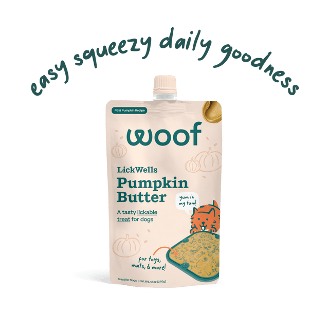 Woof LickWells Pumpkin Butter Dog Treat 12 oz