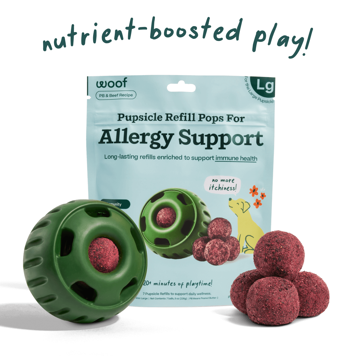 Woof Dog Pupsicle Allergy Support Refill Pop: SM 6oz