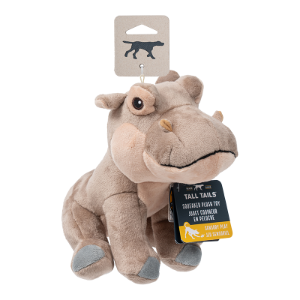 Tall Tails Plush Hippo Dog Toy 8 inch