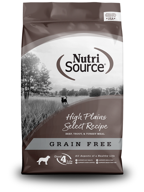 NutriSource High Plains Select Recipe Grain Free Dog Food, 4lb