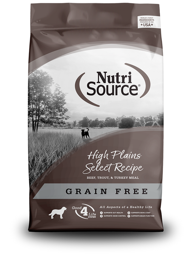 NutriSource High Plains Select Recipe Grain Free Dog Food, 4lb