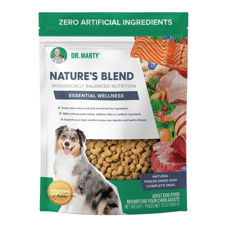 Dr. Marty's Nature's Blend Essential Wellness Raw Freeze Dried Dog: 500102 6oz