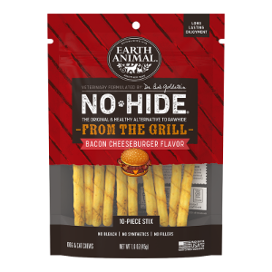 Earth Animal Dog No-Hide From The Grill Bacon Cheeseburger Stix