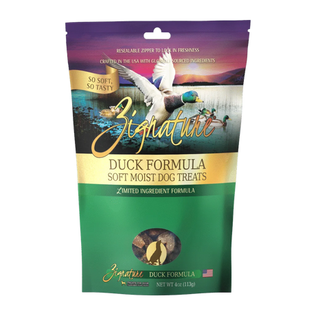 Zignature Soft Moist Grain Free Dog Treats: 4 oz