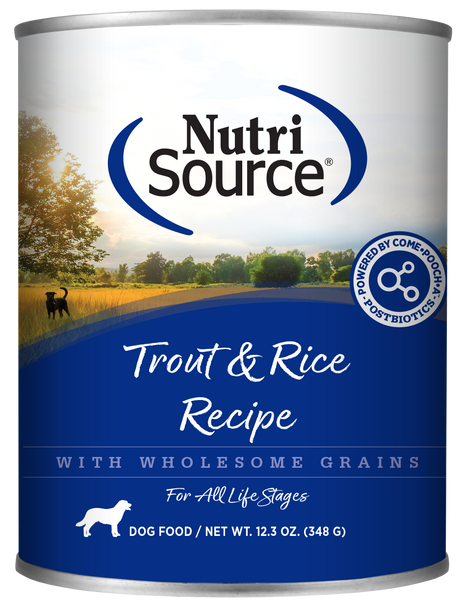 NutriSource Trout & Rice Wet Dog Food