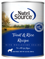 NutriSource Trout & Rice Wet Dog Food