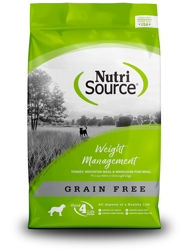 NutriSource Weight Management Grain Free Dog Food, 4lb