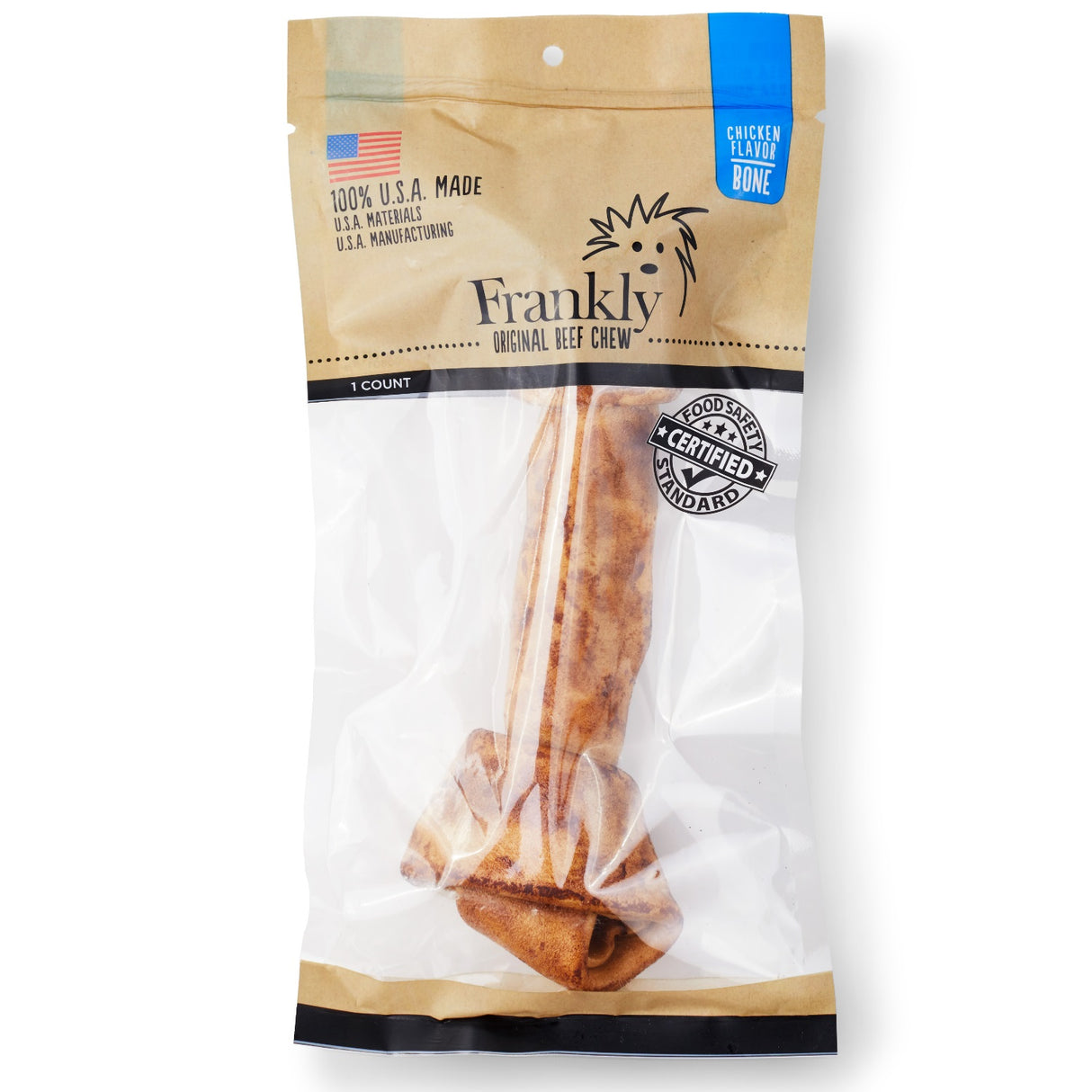 Frankly Large Collagen Bone Dog Chew Chicken Flavor : 11"