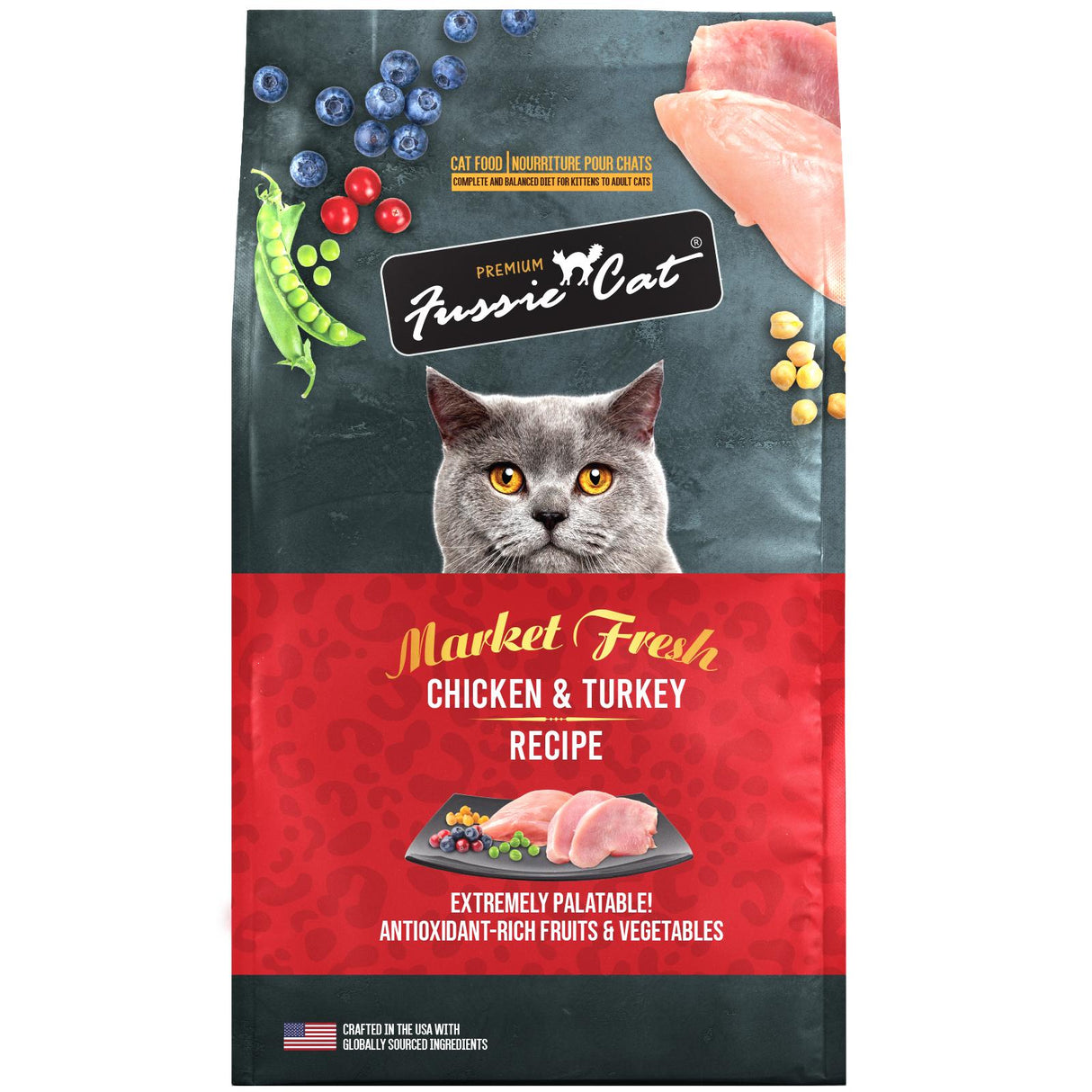 Fussie Cat Market Fresh Chicken Turkey Dry Cat Food: 3.5lbs