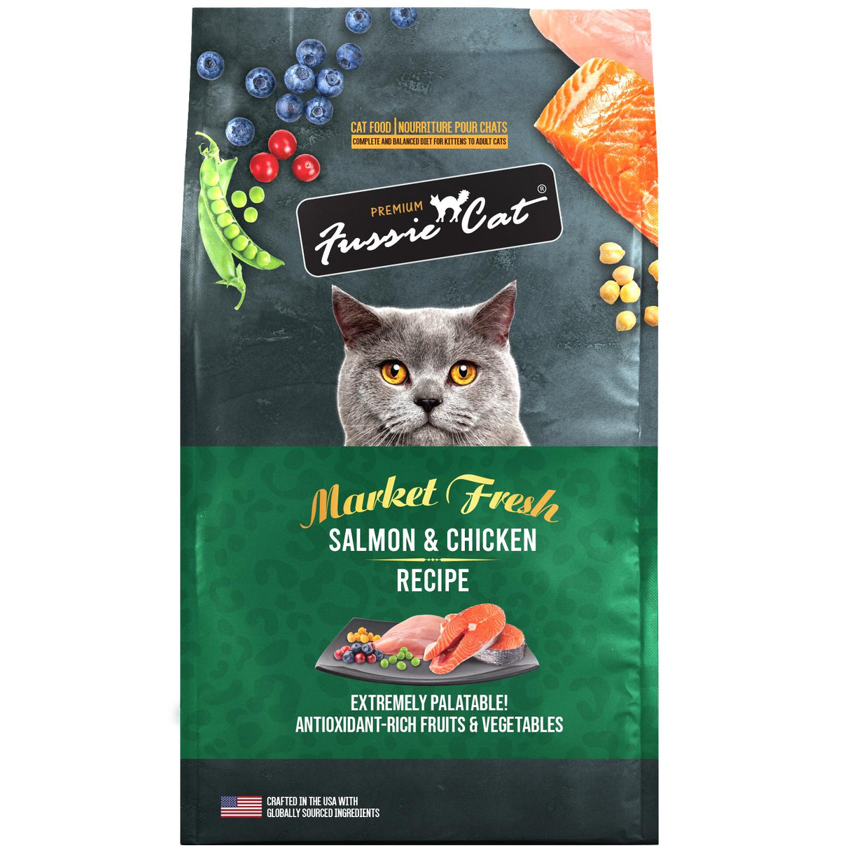 Fussie Cat Market Fresh Salmon Dry Cat Food: 3.5#