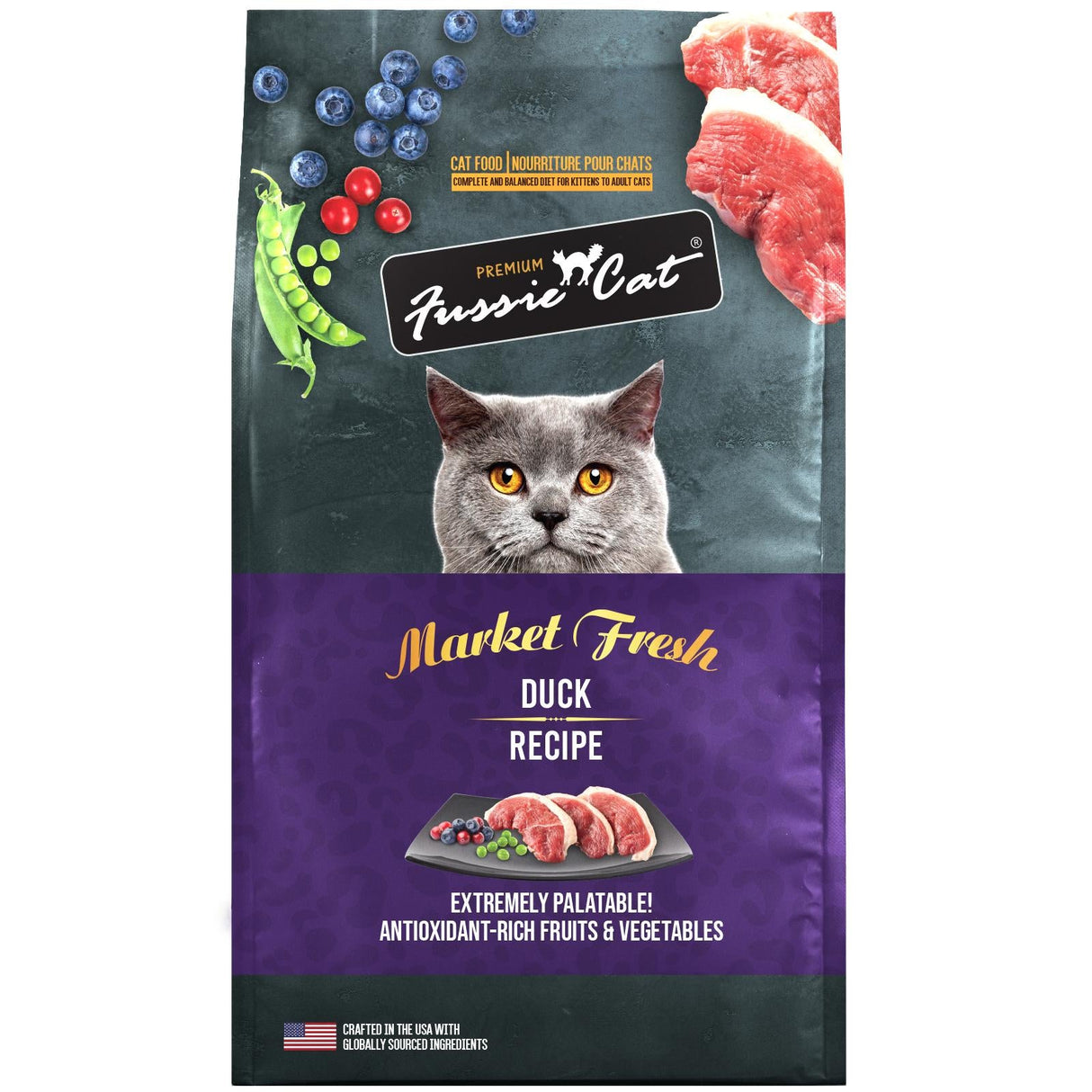 Fussie Cat Market Fresh Duck Dry Cat Food: 3.5lbs