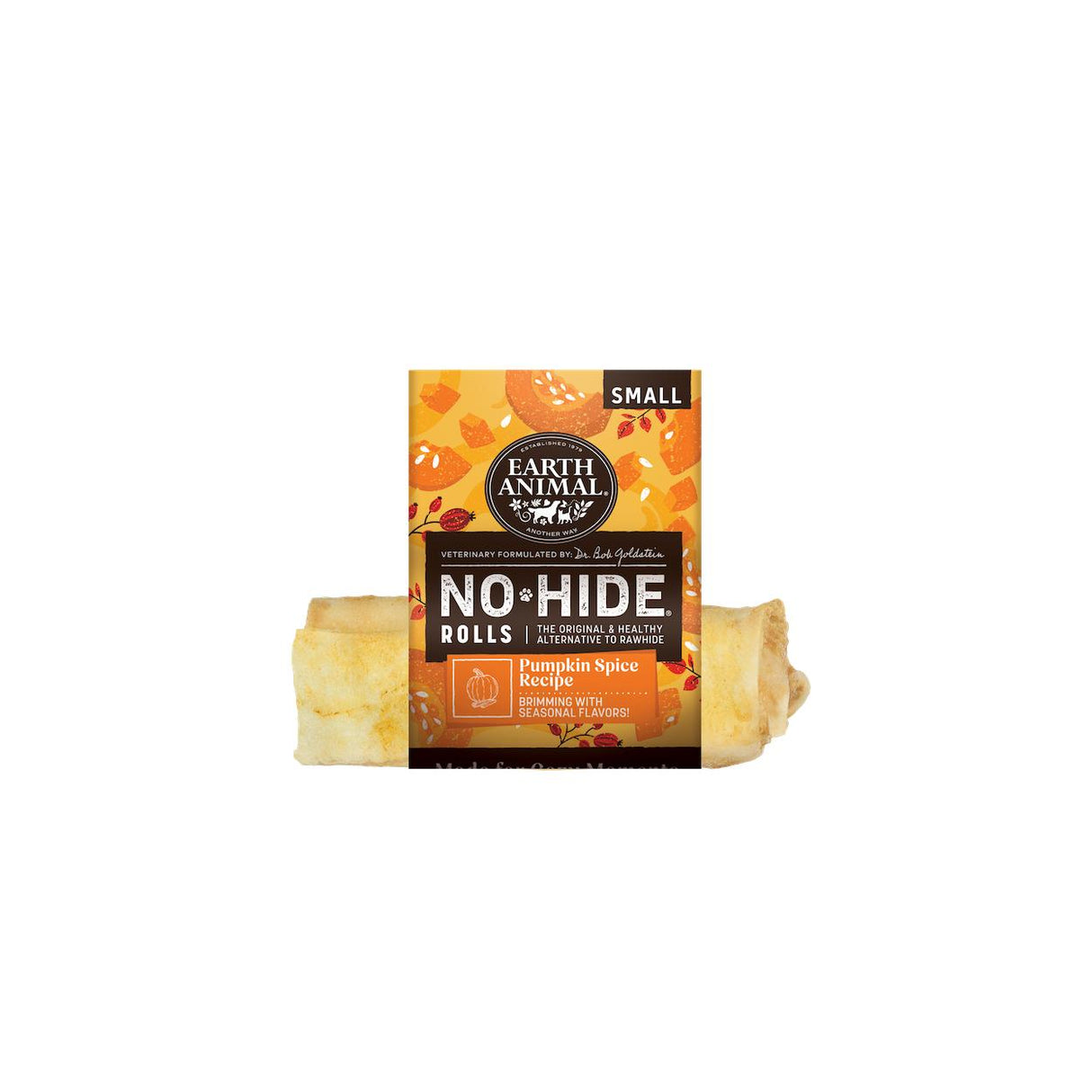 Earth Animal No Hide Pumpkin Dog Chew: Small