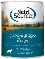 Nutrisource Whole Grain Canned Dog Food: 12.3 oz