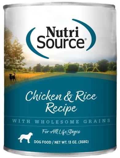 Nutrisource Whole Grain Canned Dog Food: 12.3 oz
