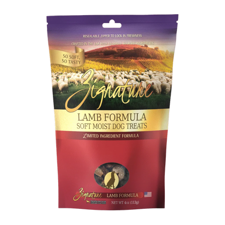 Zignature Soft Moist Grain Free Dog Treats: 4 oz