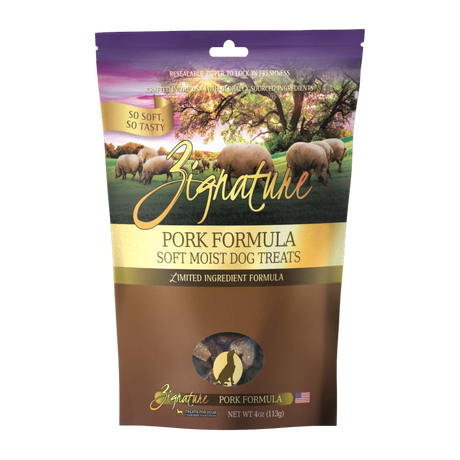 Zignature Soft Moist Grain Free Dog Treats: 4 oz