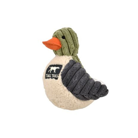 Tall Tails Plush Squeaker Duck Sage Dog Toy: 5"