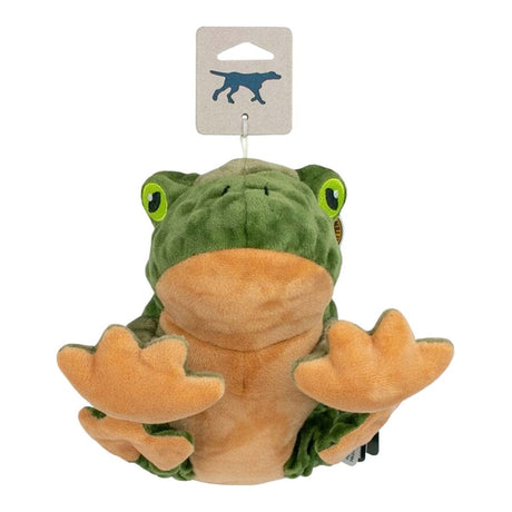 Tall Tails Plush Frog Twitchy Dog Toy: 9"