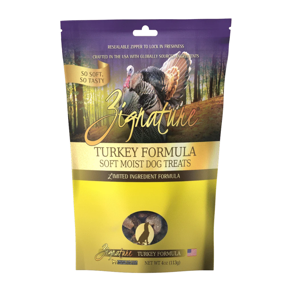 Zignature Soft Moist Grain Free Dog Treats: 4 oz