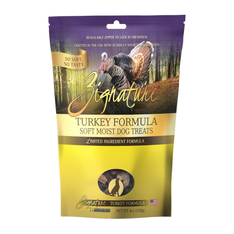 Zignature Soft Moist Grain Free Dog Treats: 4 oz
