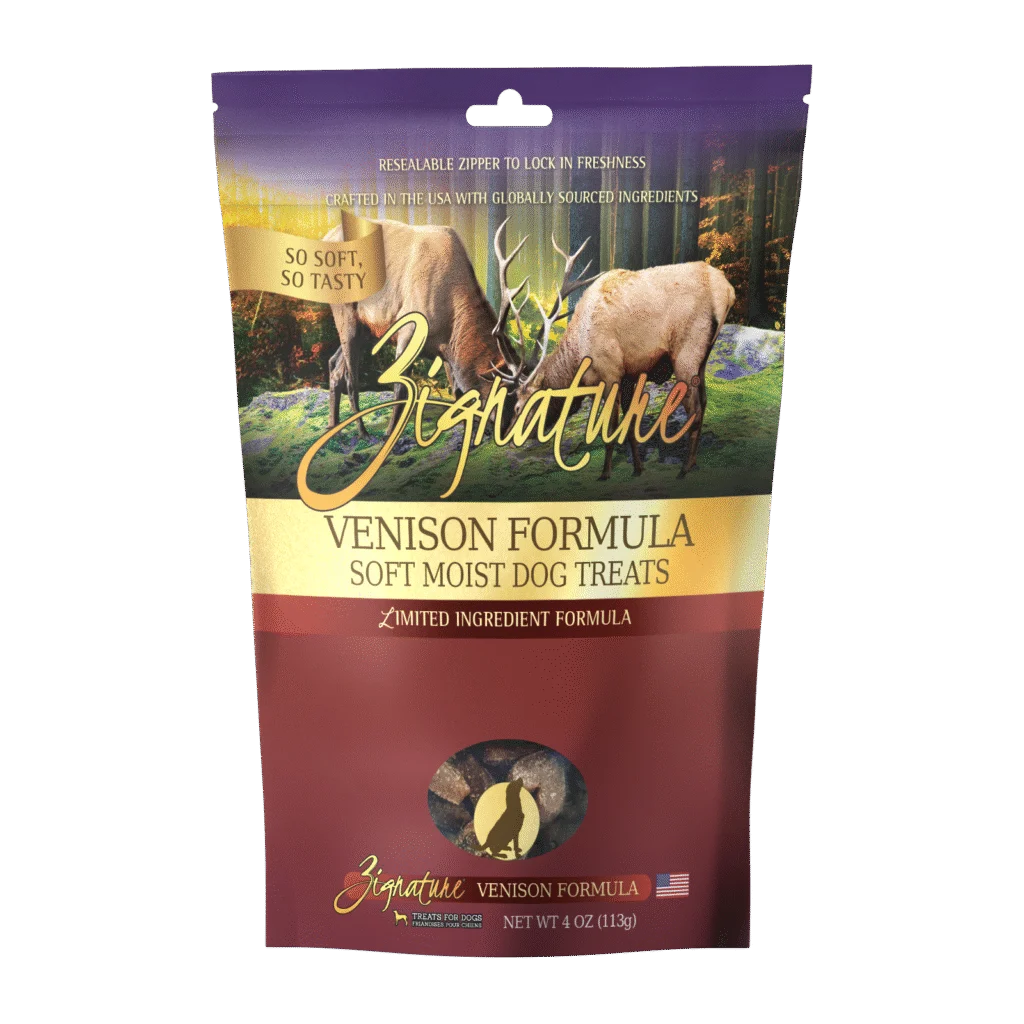 Zignature Soft Moist Grain Free Dog Treats: 4 oz